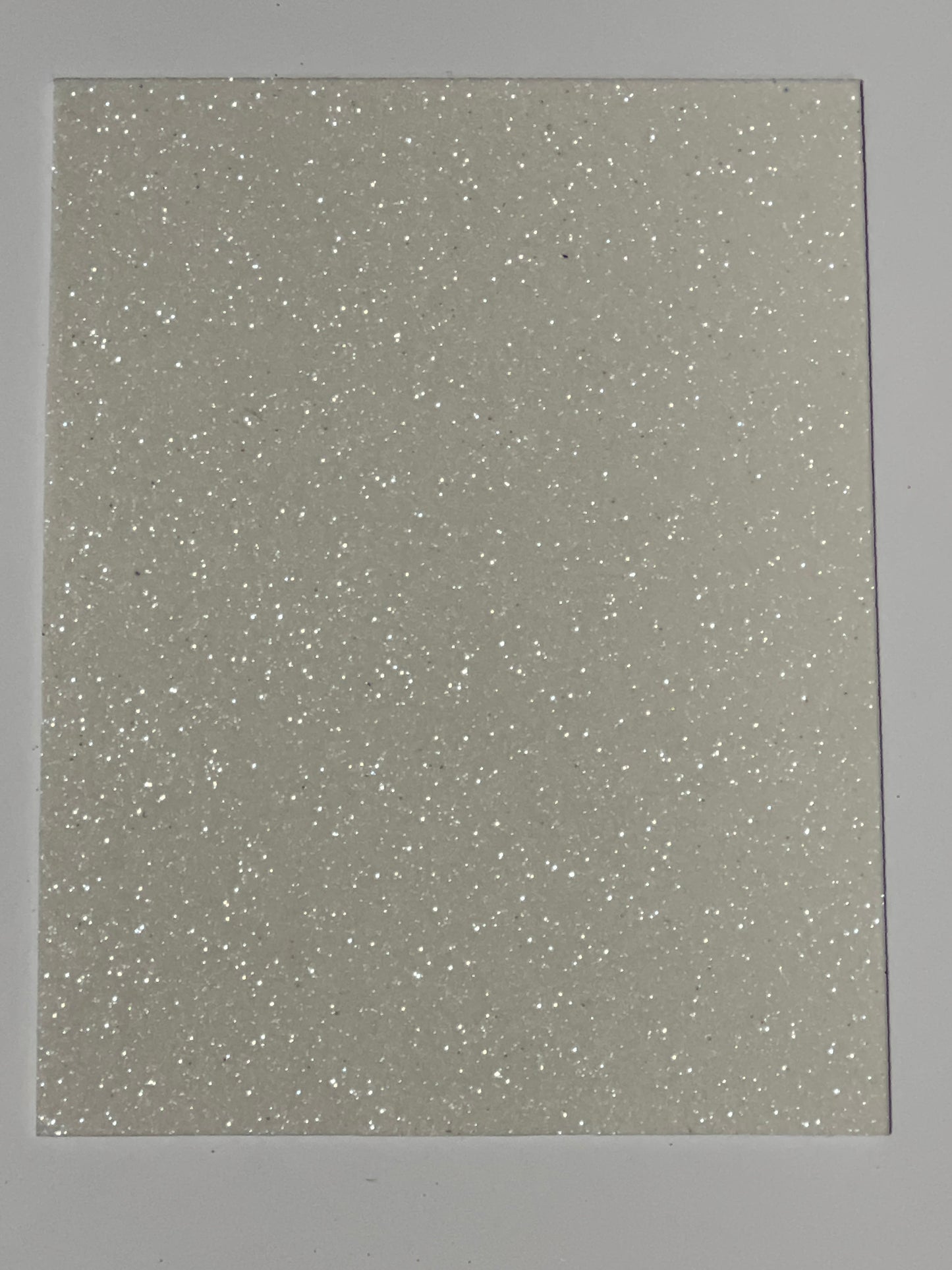 Craft Foam Glitter White - Size Approx 16cm x 21cm - Thickness 2mm