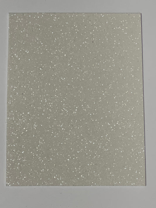 Craft Foam Glitter White - Size Approx 16cm x 21cm - Thickness 2mm