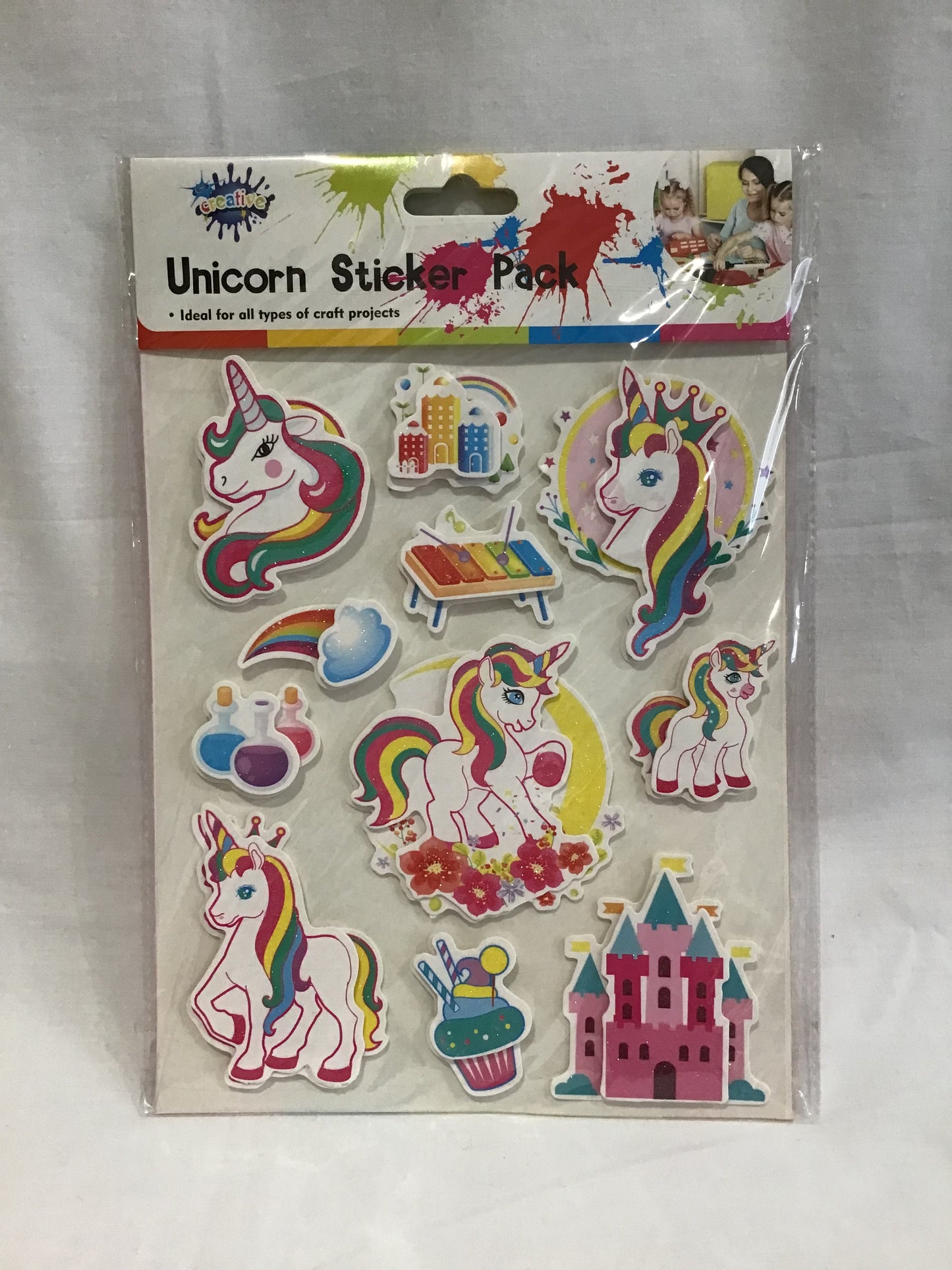 Unicorn Sticker Pack #2 - 11 Adhesive Stickers