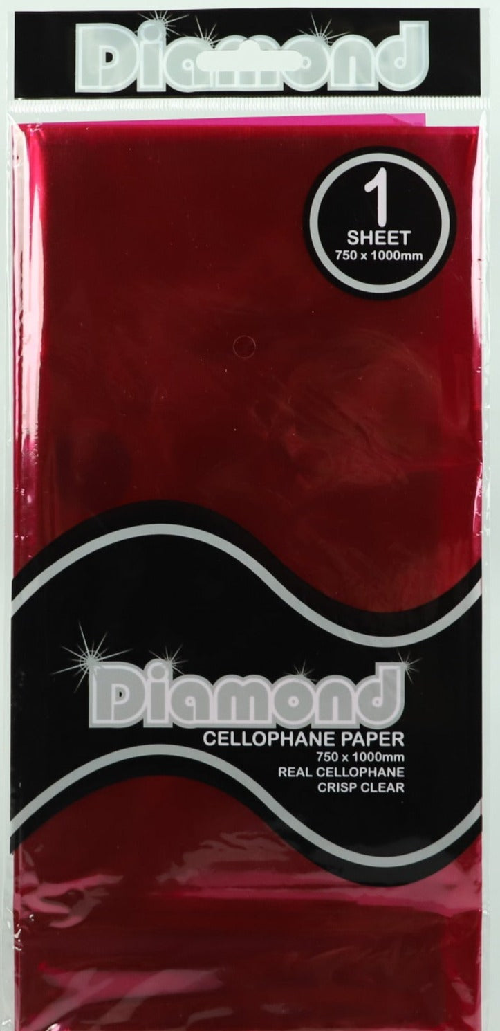 Cellophane - Pink - 1 sheet - 750 x 1000mm