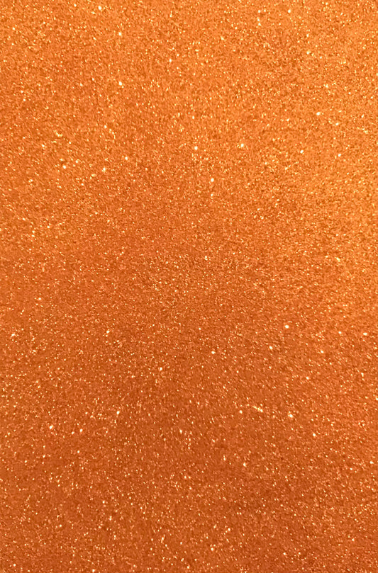 Craft Foam Glitter Orange - Size Approx 30 x 20cm - Thickness Approx 1.5mm