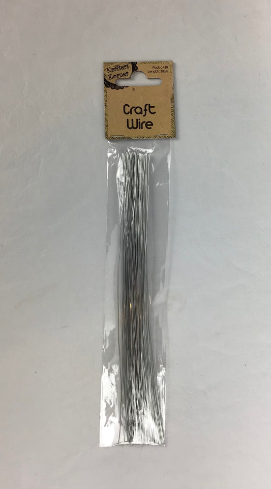 Craft Wire - Silver - 80 pc