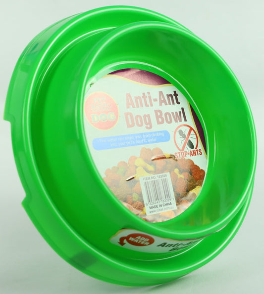 Dog Bowl - Anti Ant Food Bowl - Green - Diameter 22.5cm