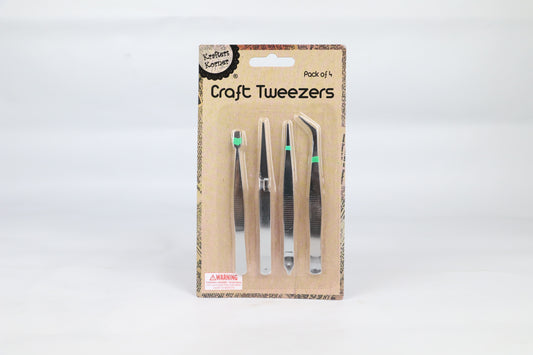 Pack of 4 Craft Tweezers