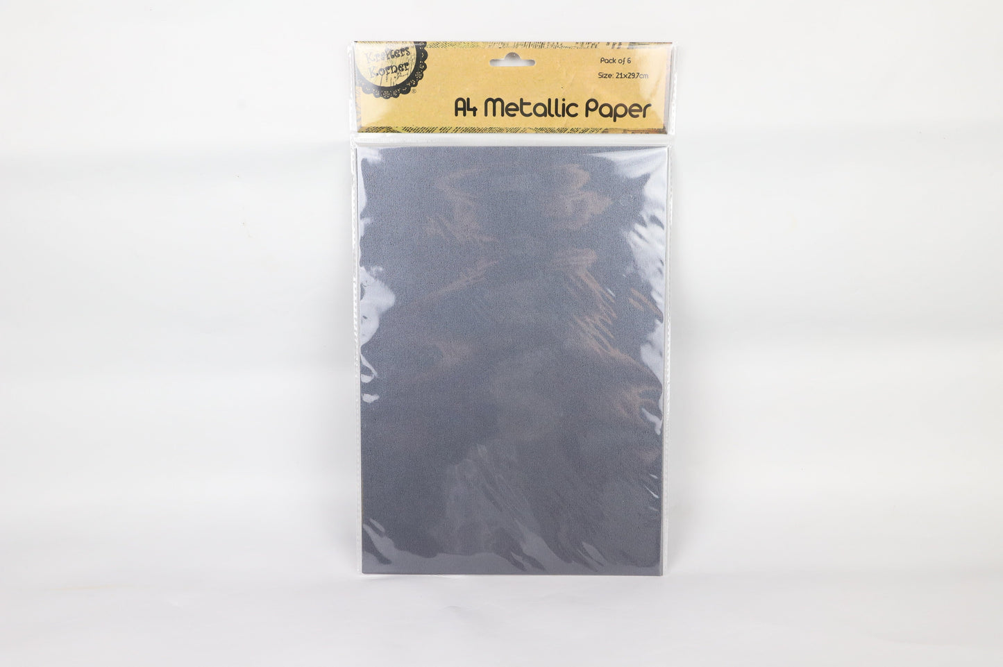 A4 Metallic Paper (Lightweight Card) Pack of 6 - Black