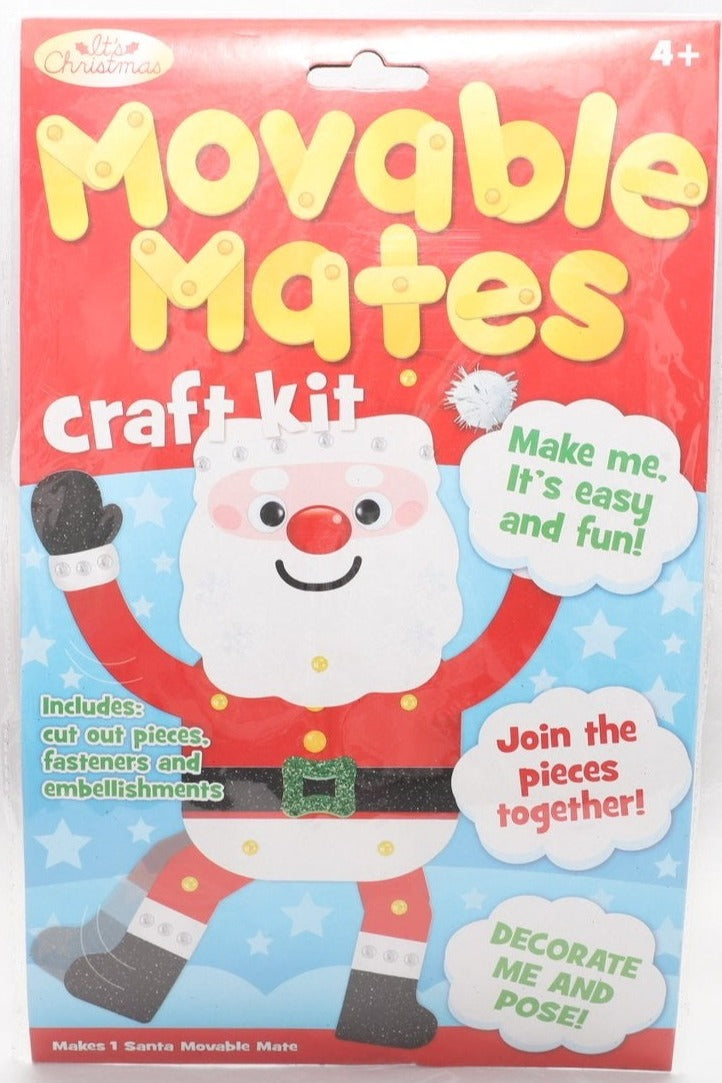 Christmas Movable Mates Craft Kit - Santa - Makes 1