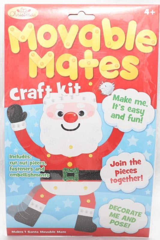 Christmas Movable Mates Craft Kit - Santa - Makes 1