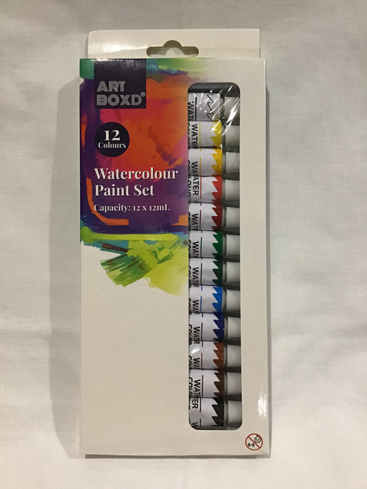 Watercolour Paint Set - 12 colours - 12ml each