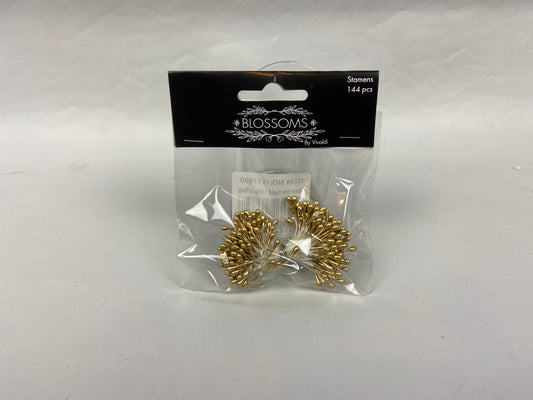 Blossoms Flower Stamens - Gold 144 pc