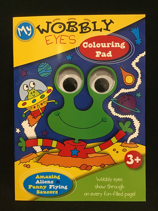 Wobbly Eyes Colouring Book - Aliens & Flying Saucers