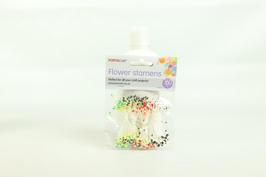 Porta Craft Flower Stamens Cream/White Tipped #2 - 160 pc