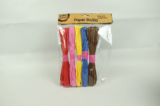 Paper Raffia Hanks - Brights - Pack of 5