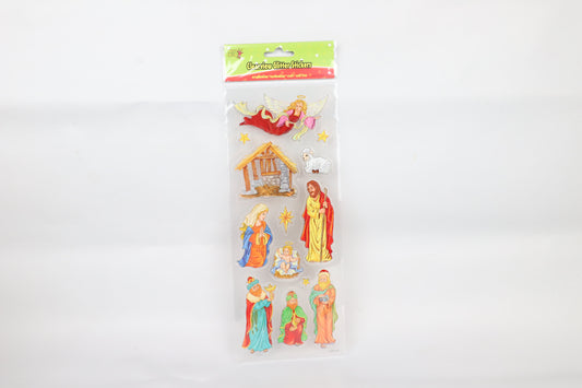 Porta Craft Clearview Stickers Nativity Scene 13pc