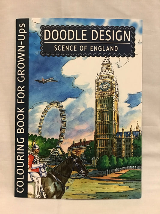 Doodle Design Grown Up Colouring Book #2 - Scenes of England - 16 pages