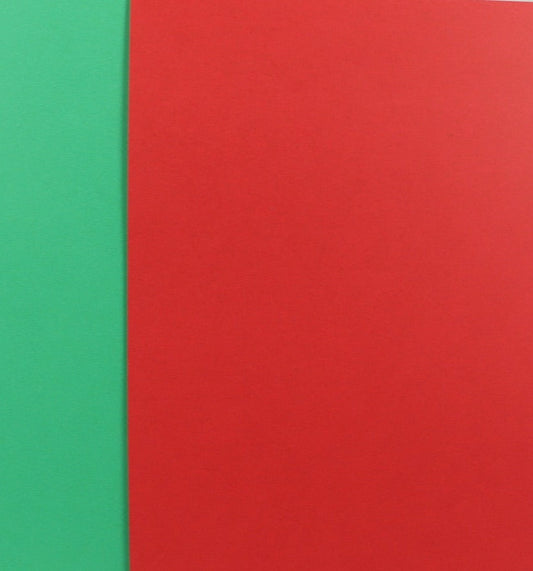 A5 Red/Green Theme Cardstock 220gsm - 20 sheets