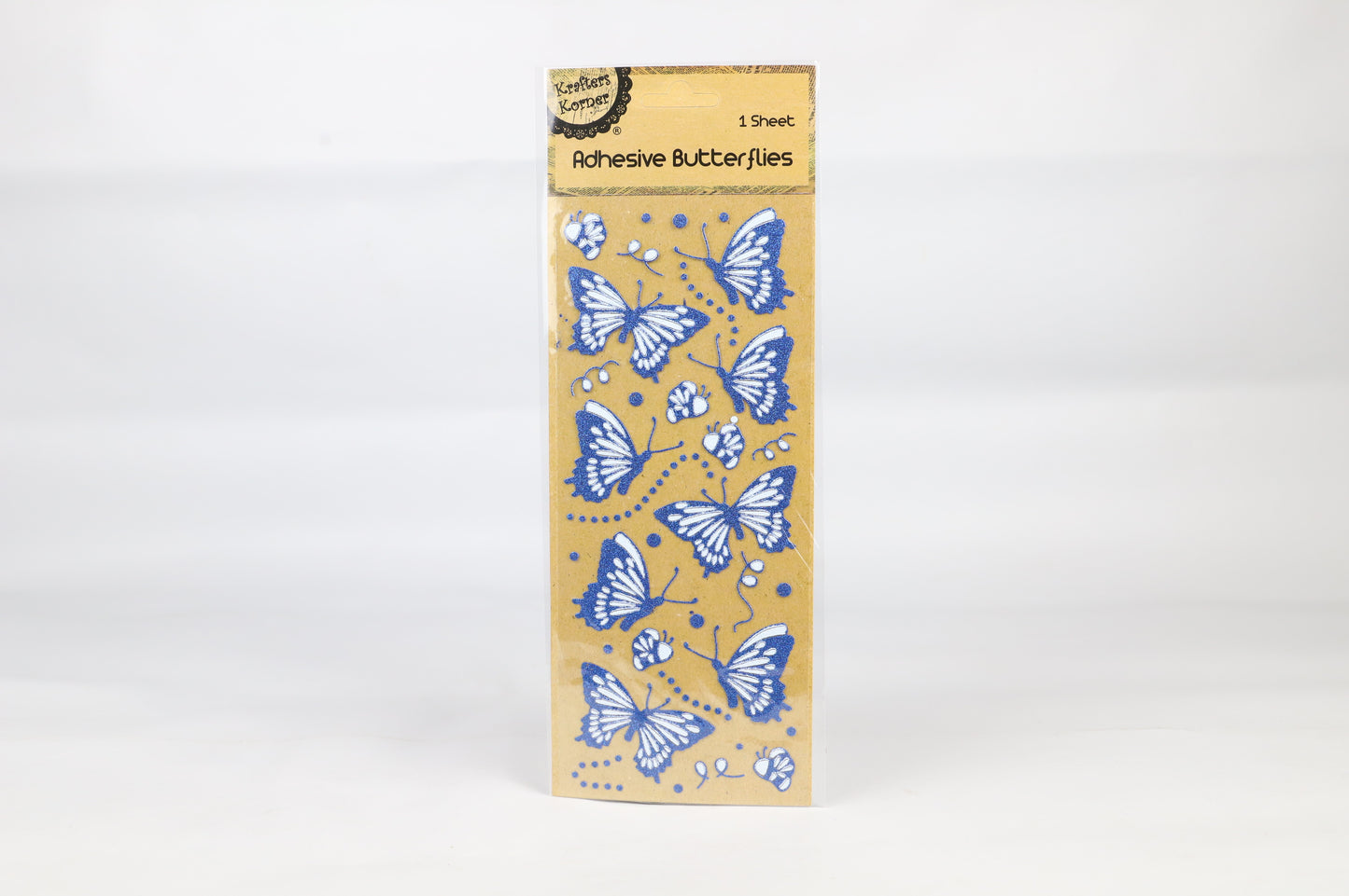 Adhesive Butterfly Stickers Glitter - Blue