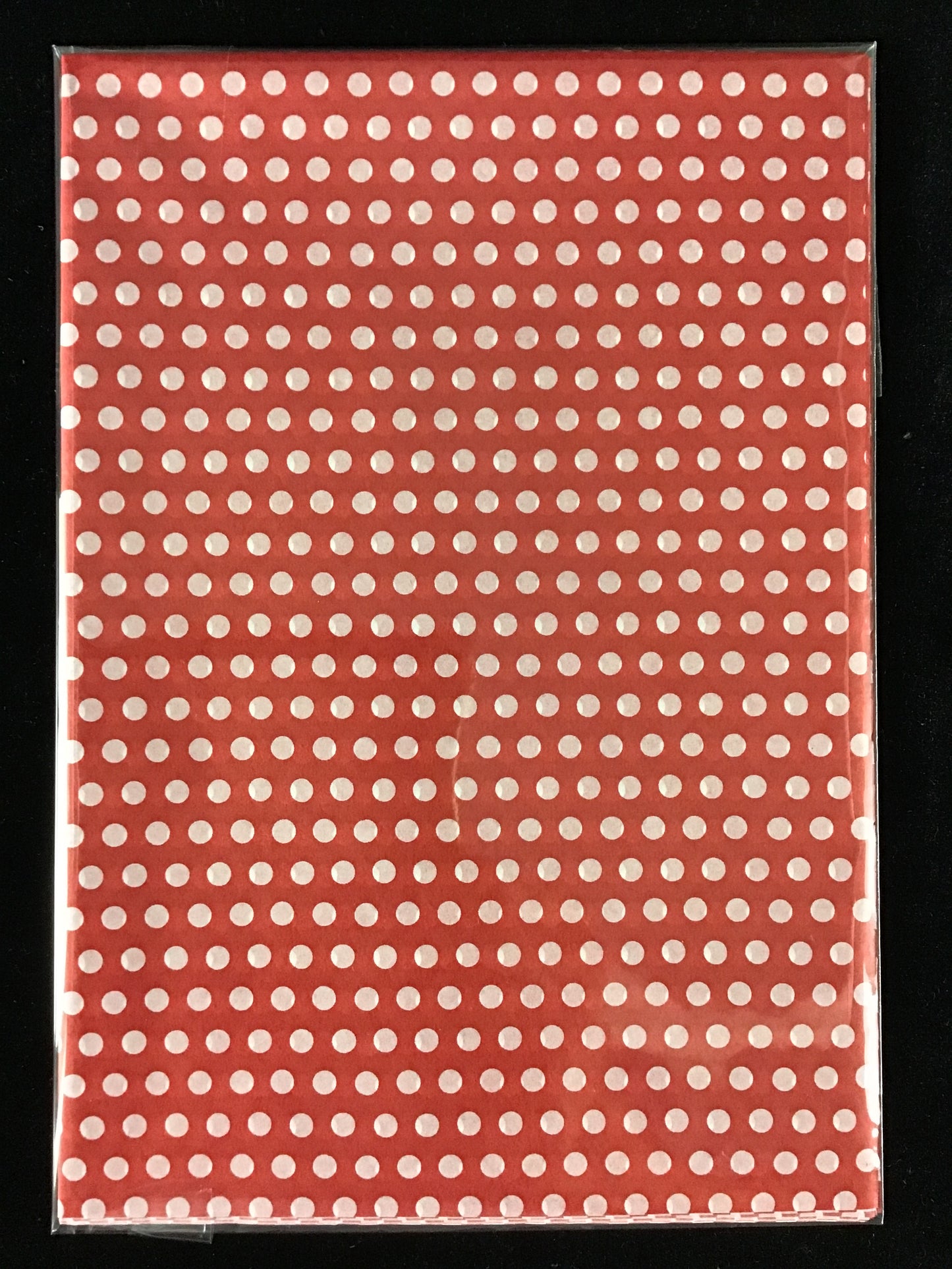 Tissue Paper - Red with White Spots - 4 Sheets - Each sheet 70cm x 50cm