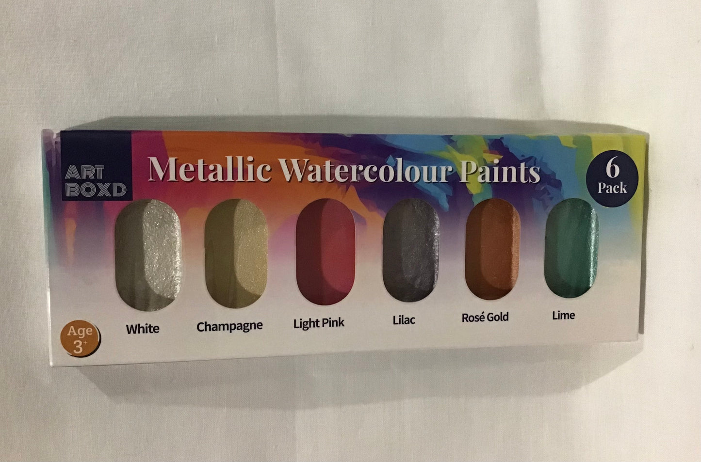 Metallic Watercolour Paints - Pastel Shades  - 6 pk