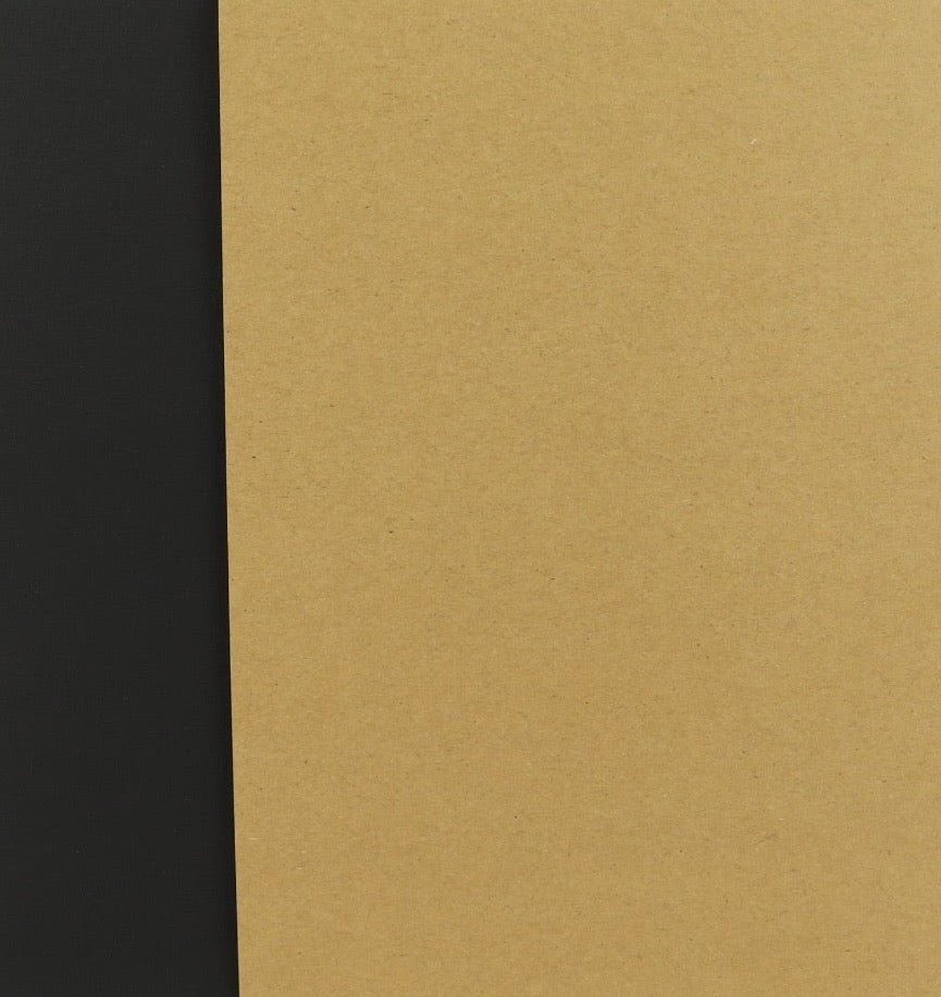 A5 Black & Kraft Theme Cardstock 220gsm - 20 sheets