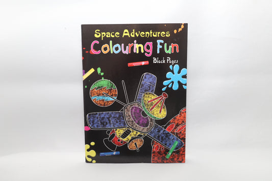 Colouring Fun Black Pages - Space Adventures