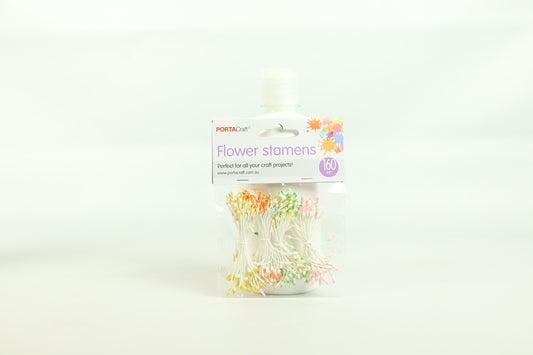 Porta Craft Flower Stamens White/Cream Tipped #4 - 160 pc