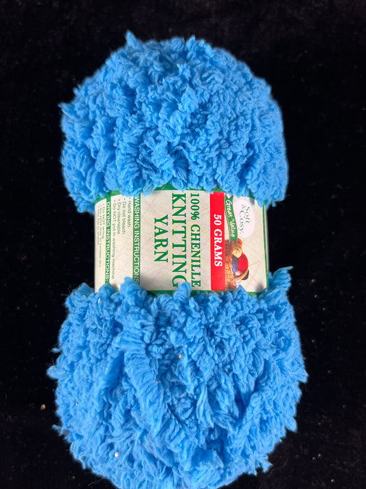 Soft and Cosy - 100% Chenille Knitting Yarn - 50g - Teal