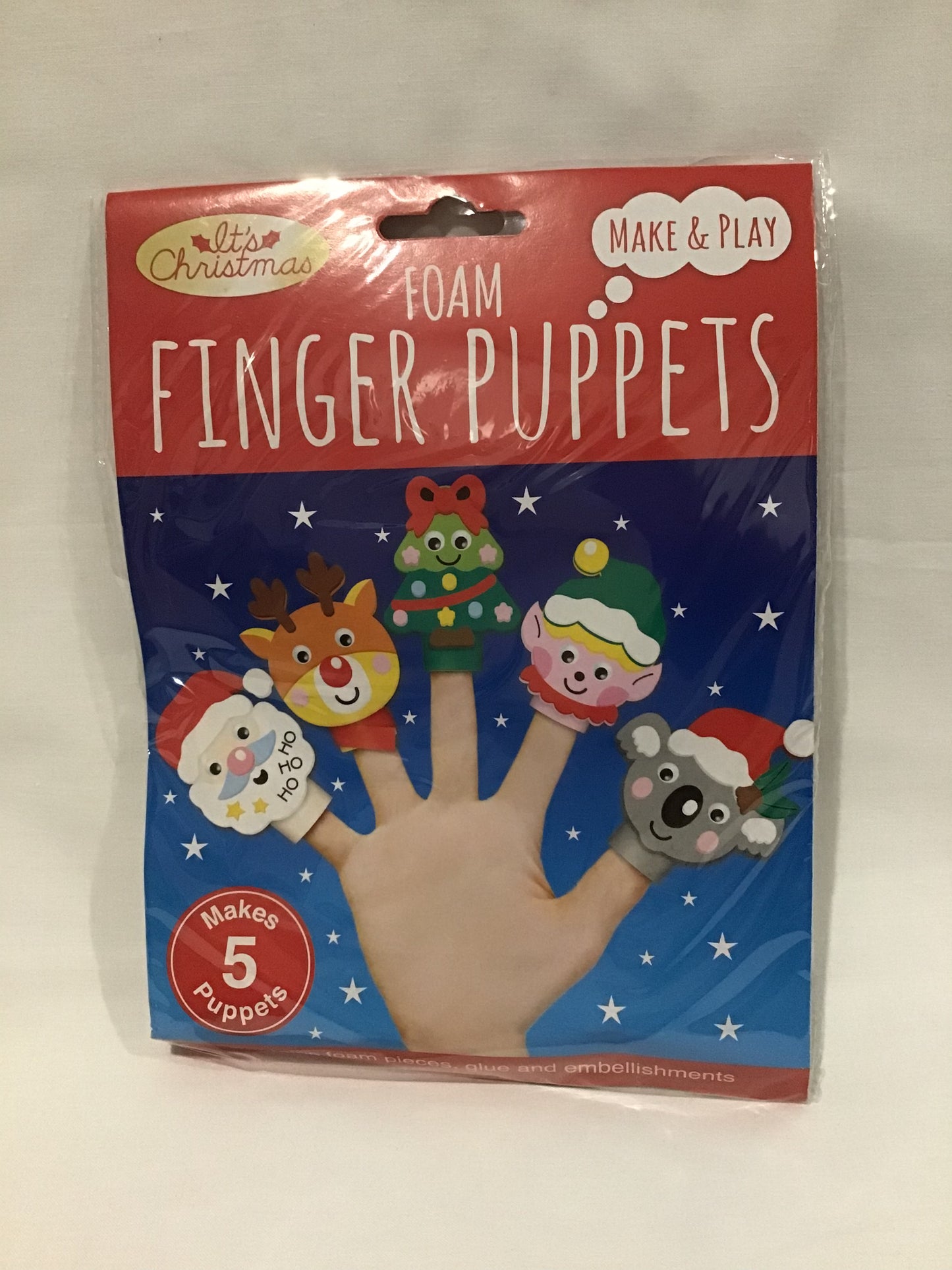 Christmas Foam Finger Puppets - Makes 5