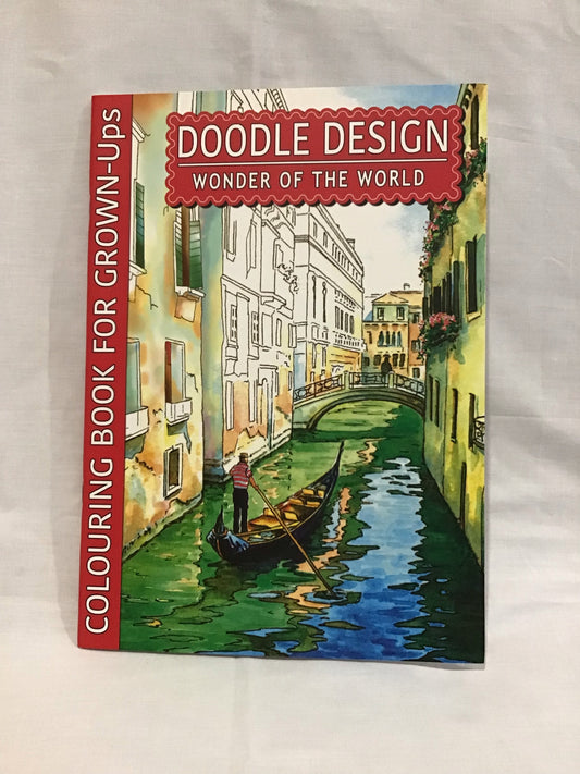 Doodle Design Grown Up Colouring Book - Wonders of the World