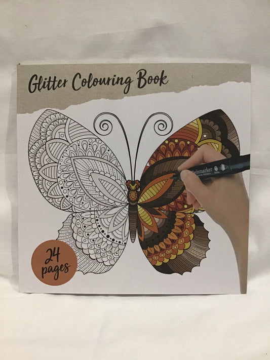 Glitter Colouring Book - Design #1 - Animals - 24 pages