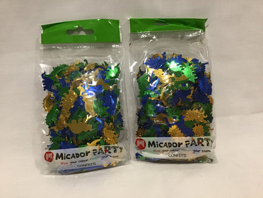 Party Confetti/Scatters - 2x Dinosaur theme - 44g