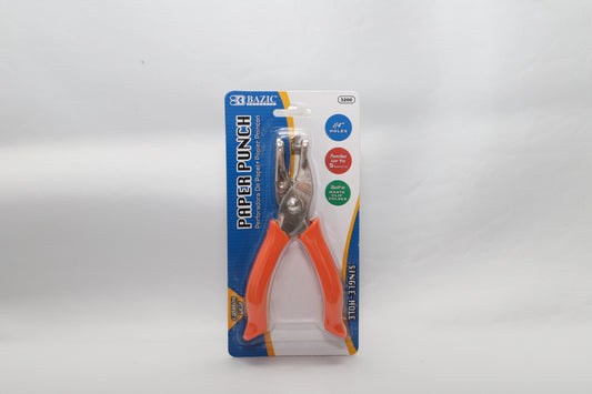 Bazic Single Hole Paper Punch- Orange grip